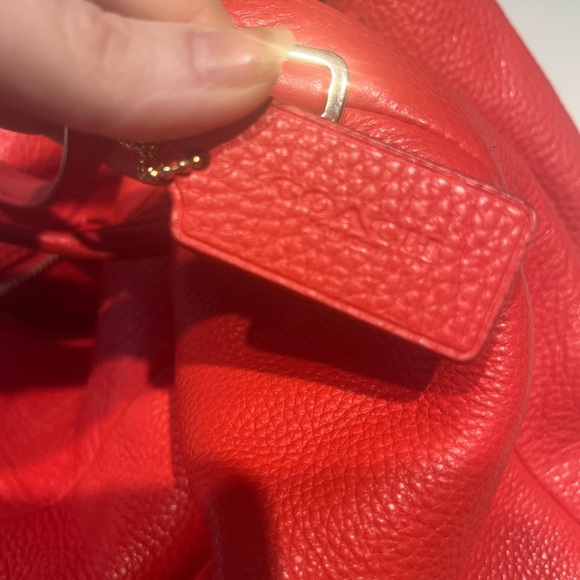 AUTHENTIC LIKE NEW RED COACH TOTE - Picture 2 of 5